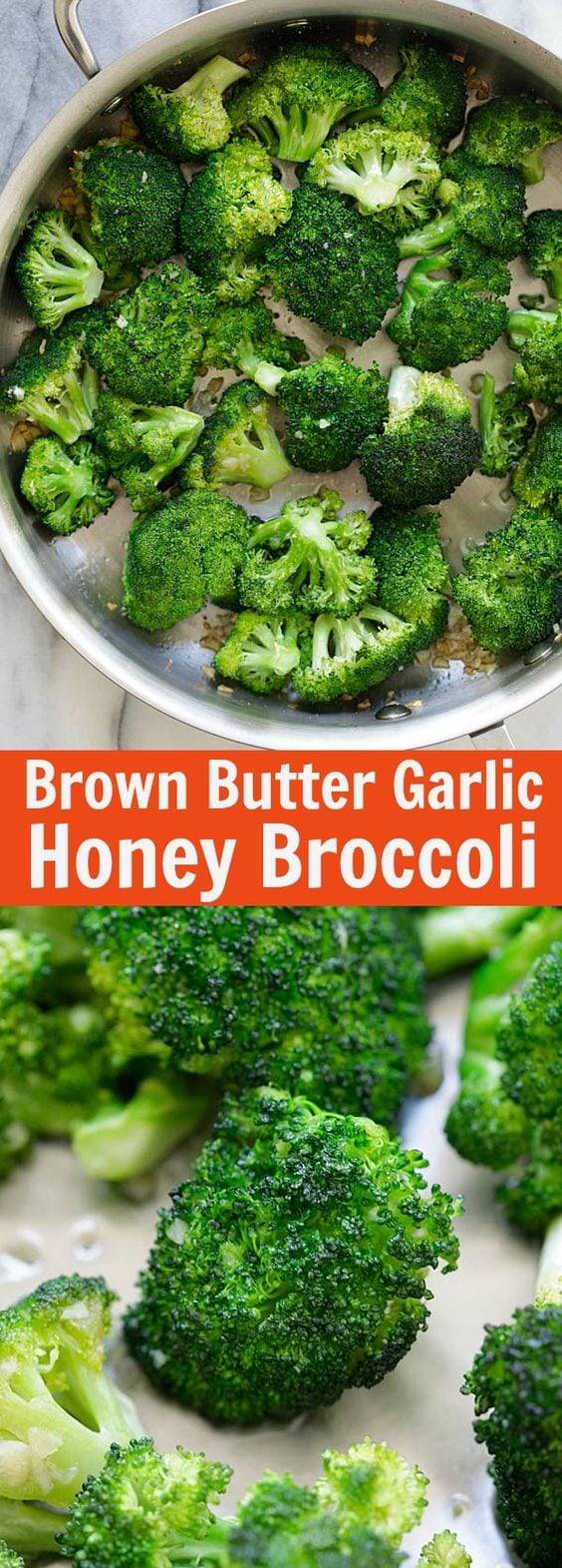 Brown Butter Garlic Honey Roasted Broccoli – dress up plain roasted broccoli with brown butter, garlic and honey. Broccoli has never tasted this good | rasamalaysia.com