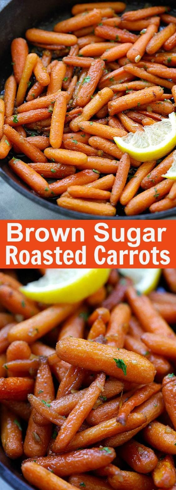 Brown Sugar Roasted Carrots - the sweetest, most tender and buttery roasted carrots recipe ever! Five ingredients and 10 mins active time | rasamalaysia.com