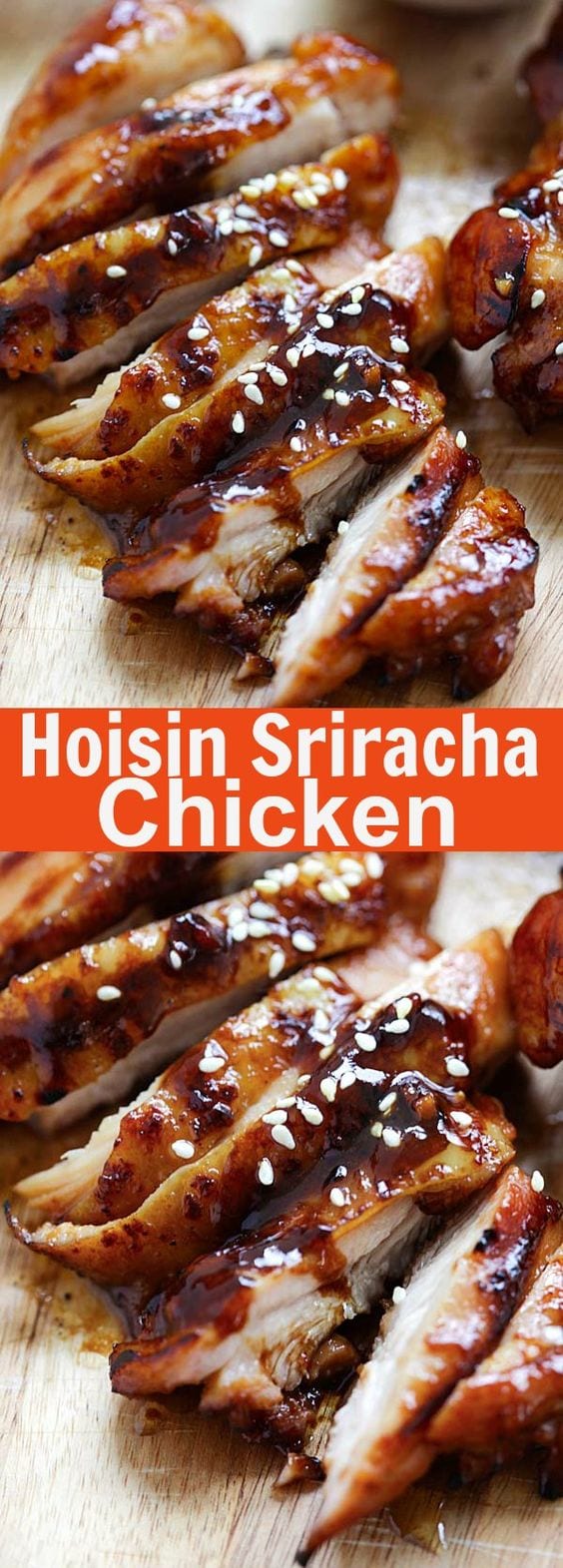Hoisin Sriracha Chicken - Crazy delicious chicken dinner for the family! Marinated with hoisin, sriracha and honey. Takes 20 mins and so good | rasamalaysia.com