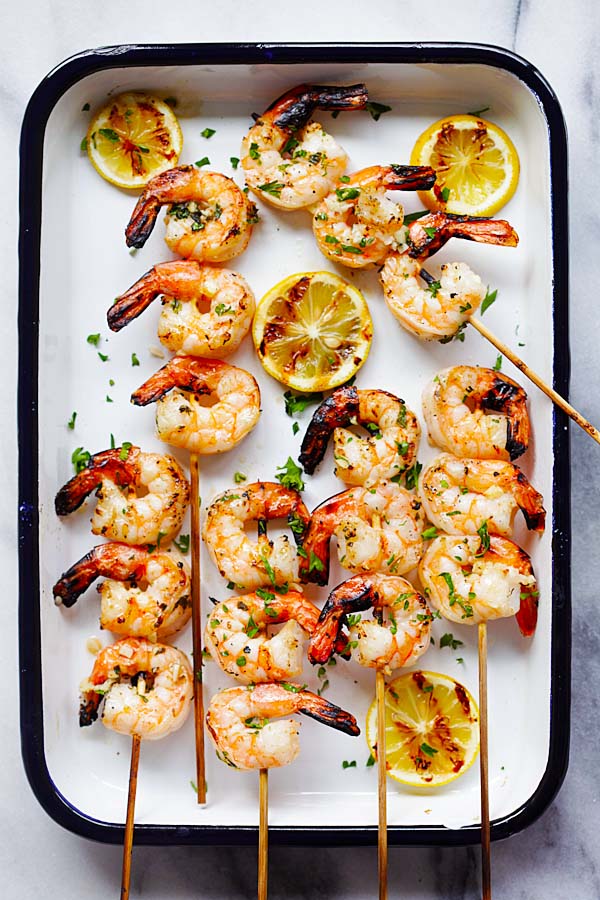 Garlic Butter Grilled Shrimp - Cumber's Corner