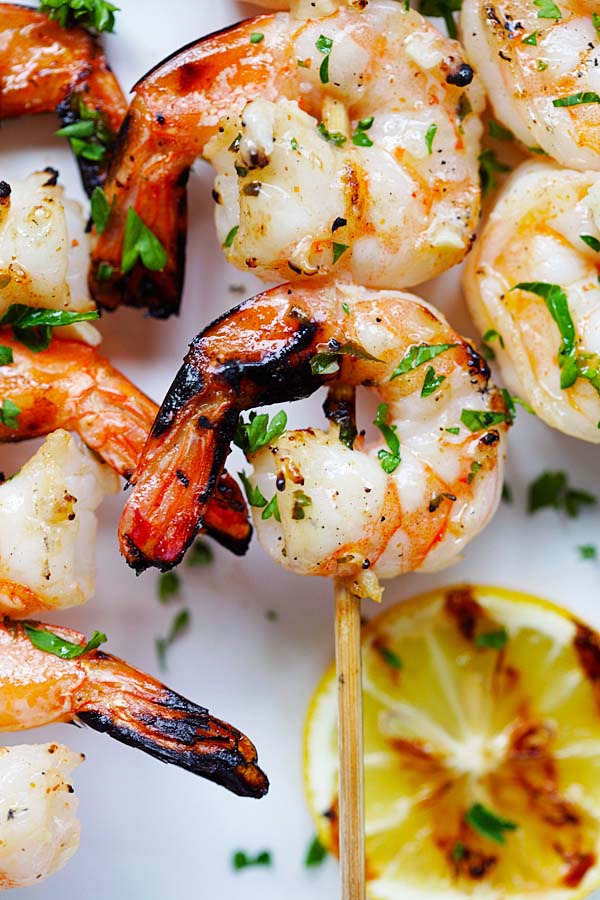 Garlic Butter Grilled Shrimp - Cumber's Corner