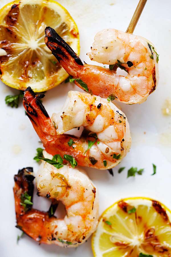 Garlic Butter Grilled Shrimp - Cumber's Corner