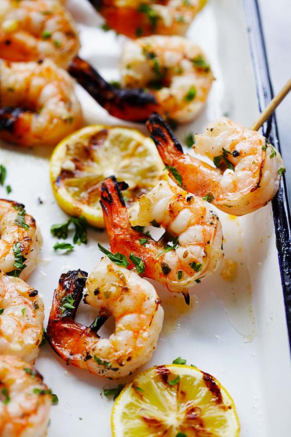 Garlic Butter Grilled Shrimp - Cumber's Corner