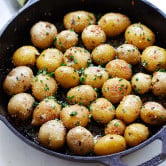 garlic chive butter roasted potatoes