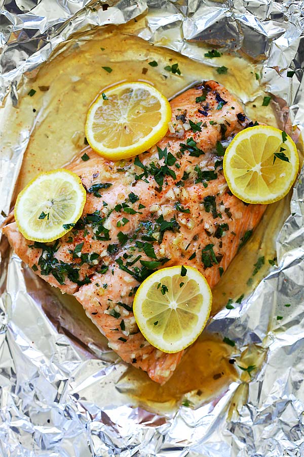 Garlic Lemon Butter Salmon | Easy Delicious Recipes