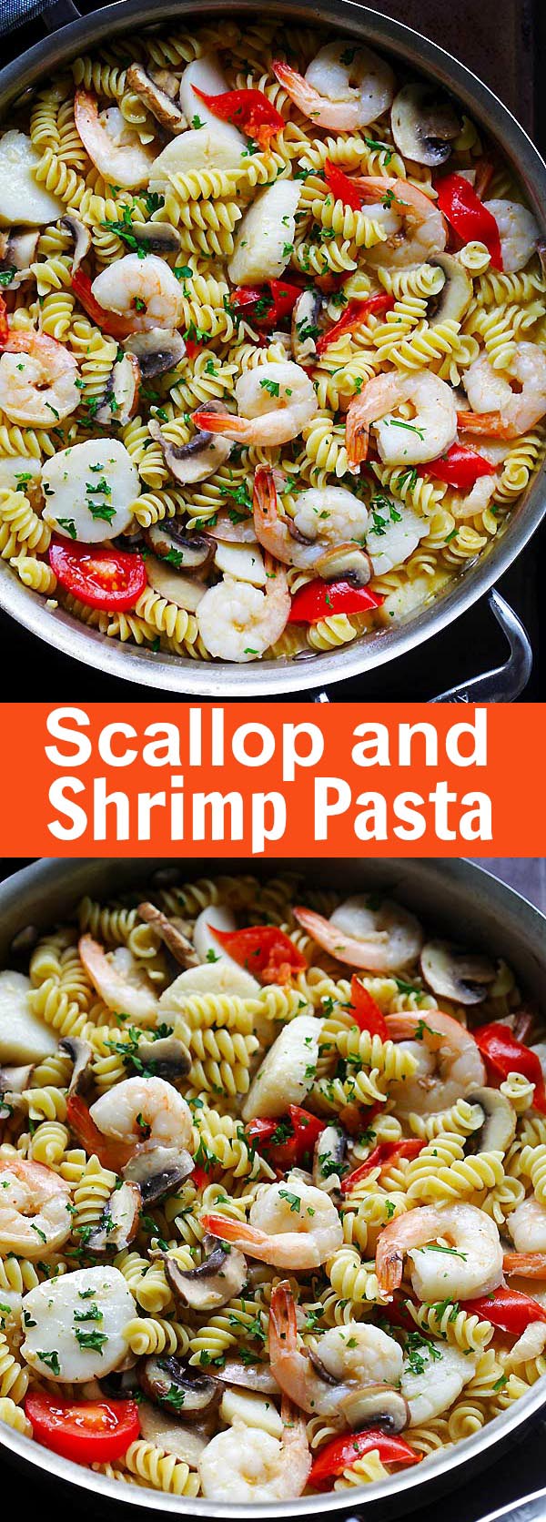Scallop and Shrimp Pasta – Easy scallop and shrimp pasta cooked to perfection like Italian restaurants. Delicious dinner for the family | rasamalaysia.com