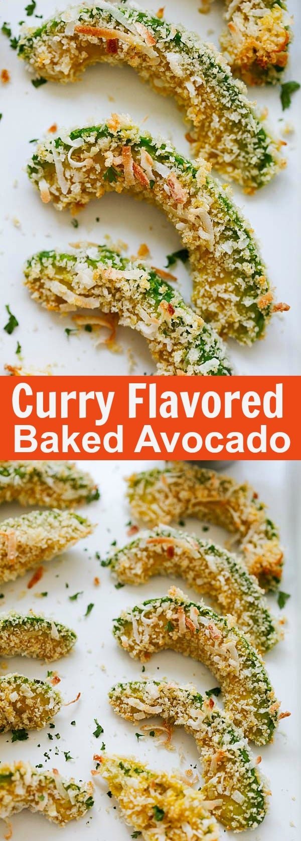 Curry-Flavored Baked Avocado - spice up baked avocado with curry powder. These avocados are so good, healthy and takes only 20 minutes to make | rasamalaysia.com