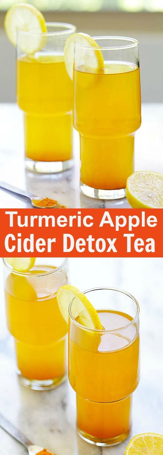 Turmeric and Apple Cider Vinegar Detox Tea – healthy detox tea made with turmeric, apple cider vinegar and honey. A beverage that you can drink daily | rasamalaysia.com