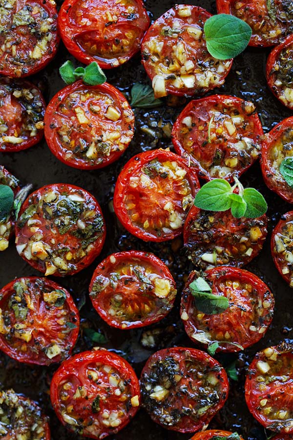 The best Italian roasted tomatoes recipe.