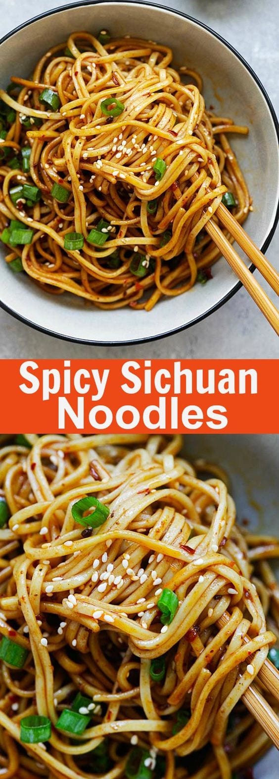 Spicy Sichuan Noodles - cold noodles in a spicy, savory and numbing Sichuan sauce. This Sichuan noodles recipe is so addictive and delicious | rasamalaysia.com