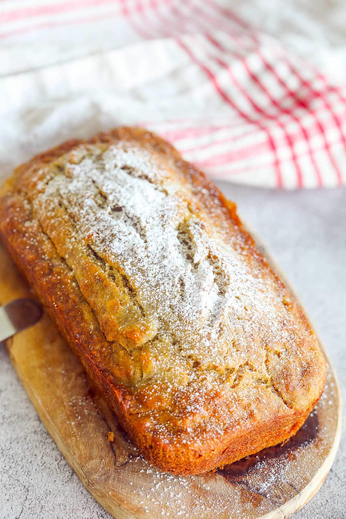 Moist banana bread.