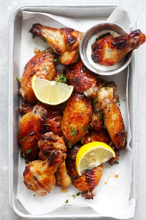 Baked Garlic Lemon Wings Rasa Malaysia