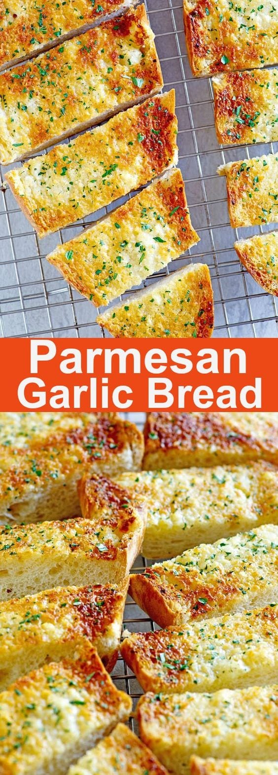 Parmesan Garlic Bread - Turn regular French bread into delicious, buttery parmesan garlic bread with this quick and easy recipe. | rasamalaysia.com