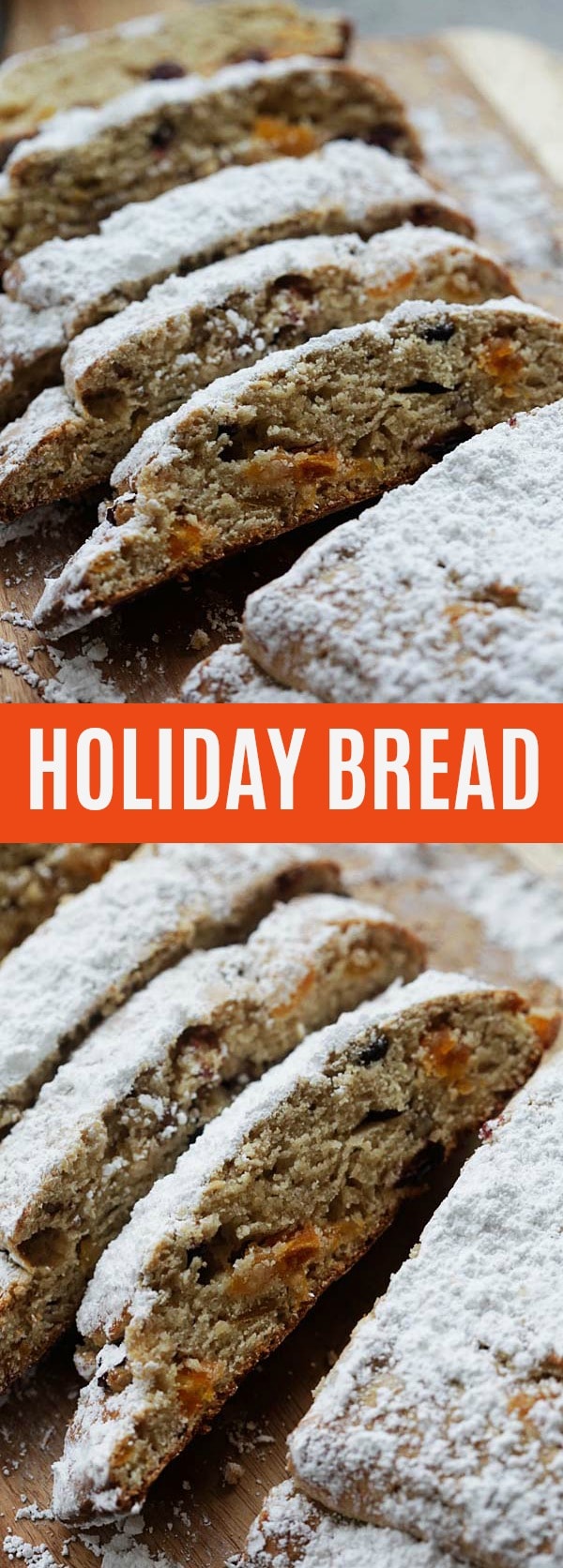 Holiday Bread - delicious homemade holiday bread recipe loaded with pecans and dried fruits. This bread is all you need for holidays | rasamalaysia.com
