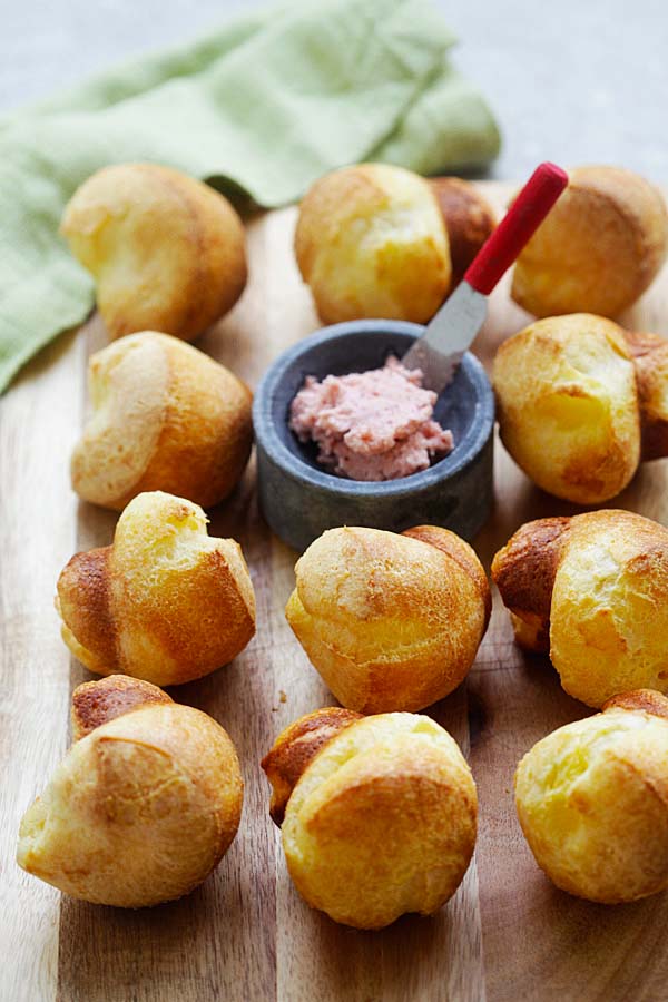 Nieman Marcus popovers recipe with strawberry butter.