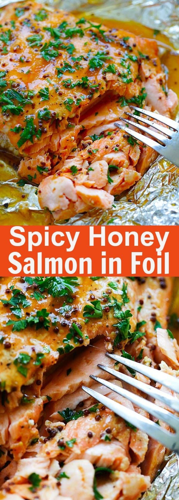 Spicy Honey Salmon in Foil | Easy Delicious Recipes