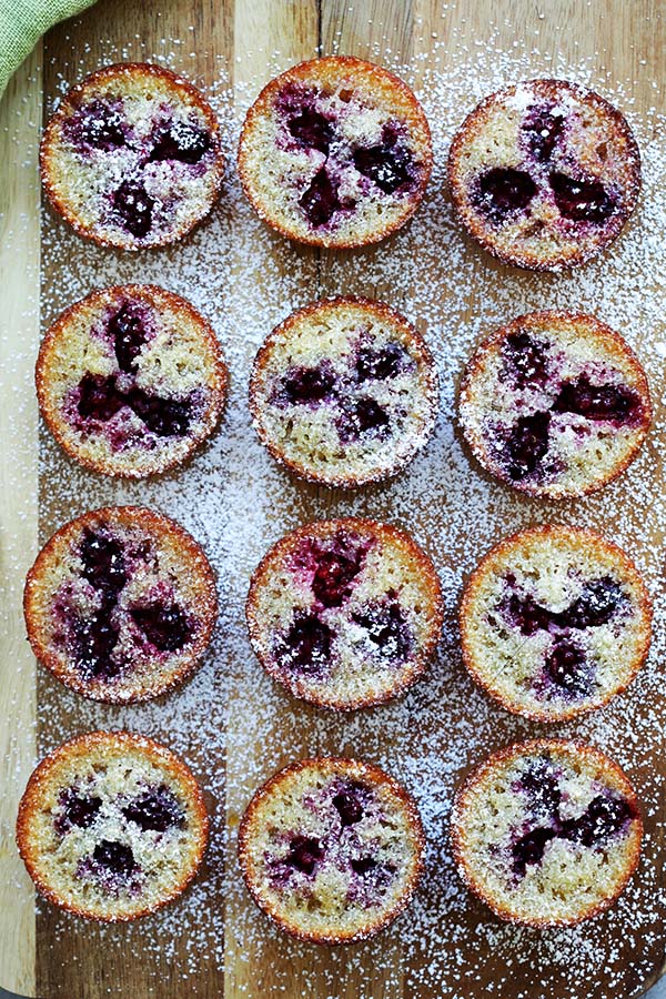 Homemade Blackberry Financiers recipe.