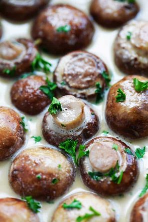 Creamy Garlic Mushrooms - Rasa Malaysia
