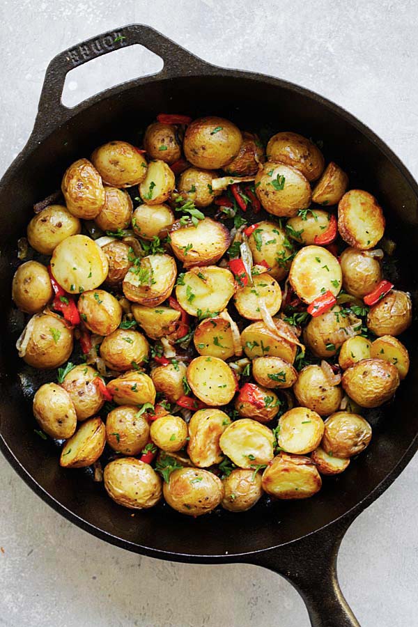 Easy and Quick French-style Roasted Potatoes.