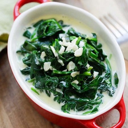 Creamed Spinach - Rasa Malaysia