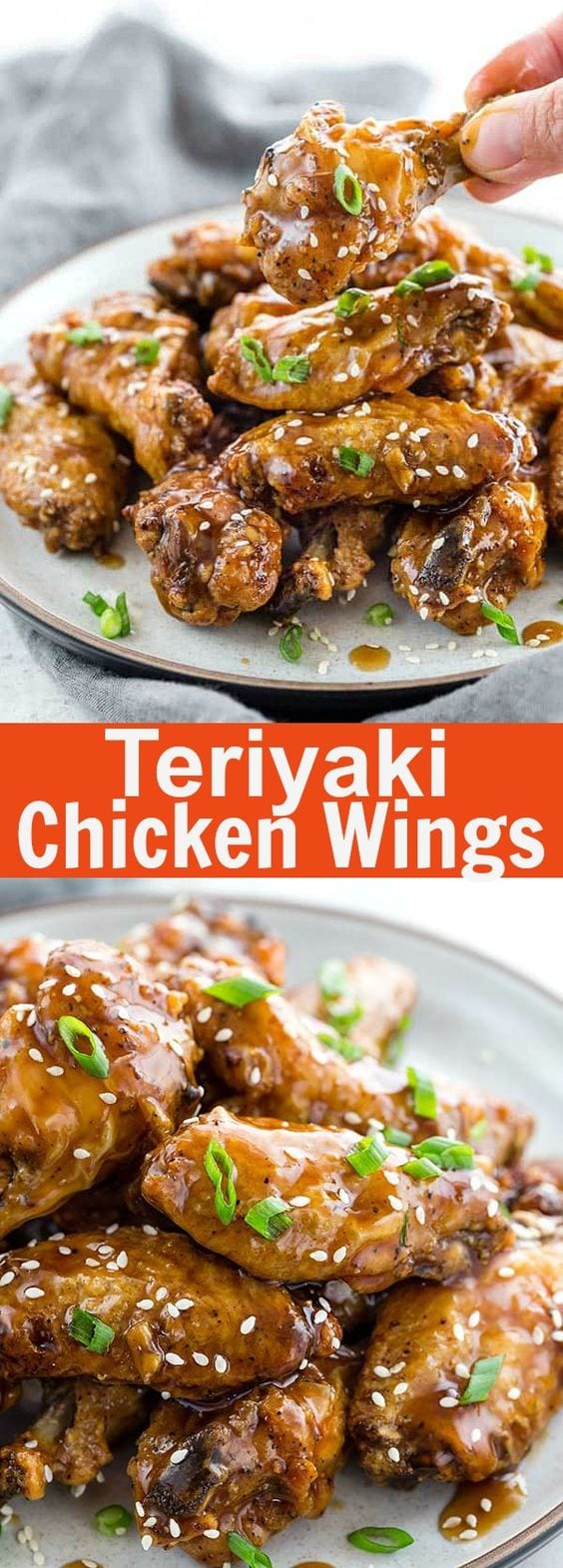 Teriyaki Chicken Wings - baked chicken wings with sticky sweet and savory teriyaki sauce. These wings are crowd pleaser and perfect for busy weeknights | rasamalaysia.com