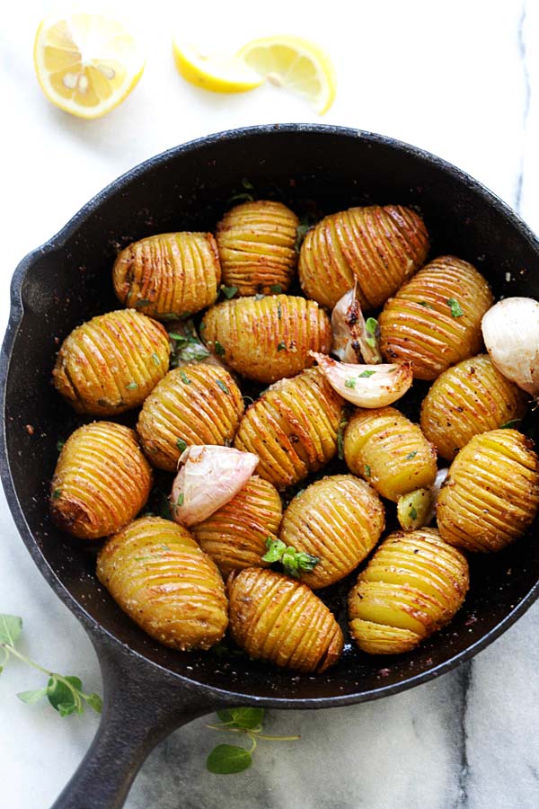 Grilled Hasselback Potatoes with Compound Butter