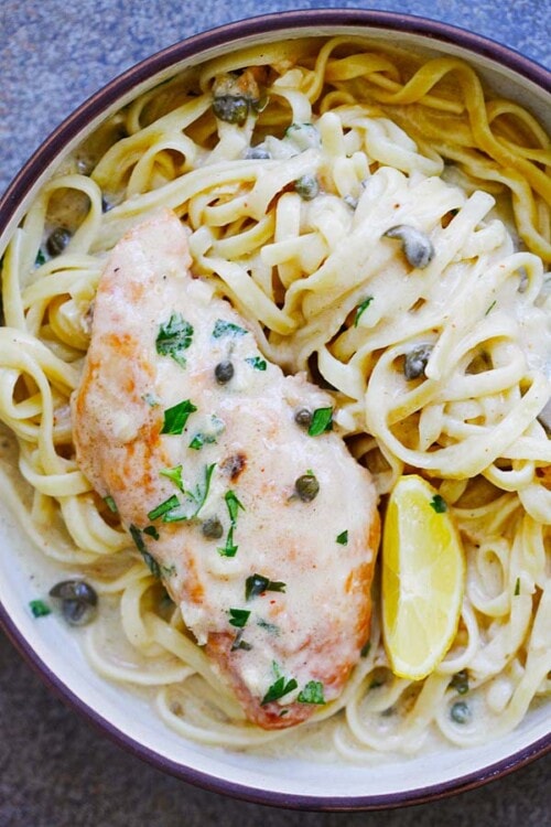 Instant Pot Creamy Chicken Piccata - Rasa Malaysia