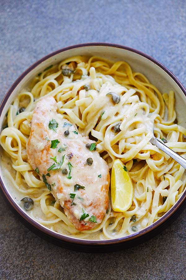 Healthy Instant Pot Chicken Piccata - The Brooklyn Mom