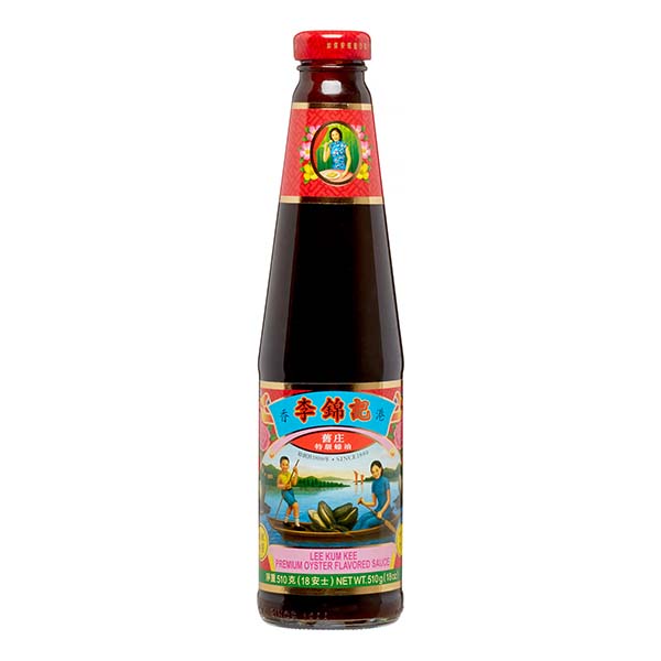 Oyster Sauce in a bottle, Lee Kum Kee brand.