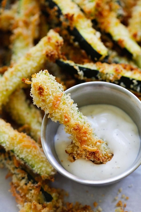 Parmesan Zucchini Fries (Healthy and Extra Crispy!) - Rasa Malaysia