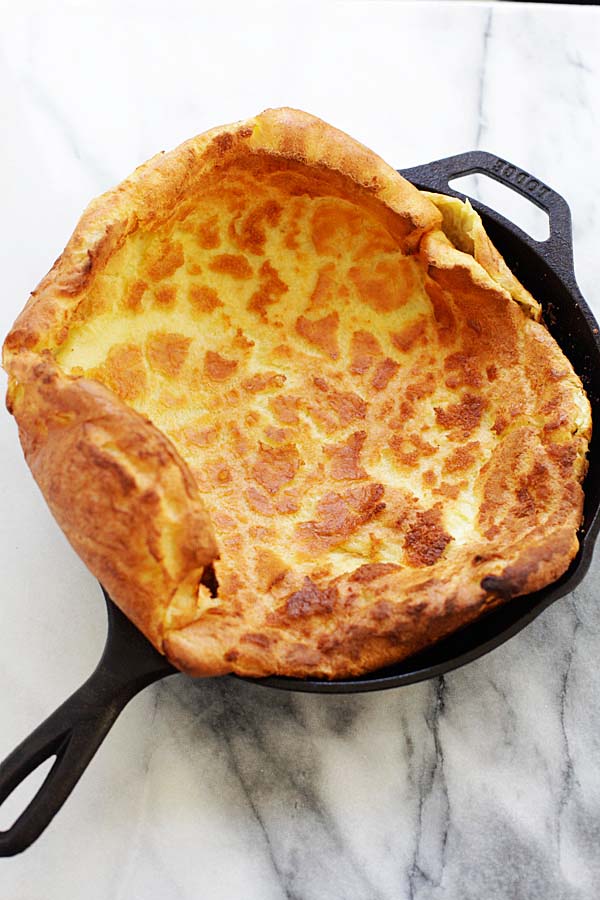 The best Dutch baby made in a cast-iron skillet.