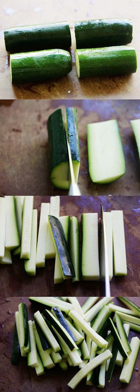  Comment couper les frites de courgettes - apprenez le guide d'images étape par étape sur les bonnes façons de couper et de couper les courgettes en frites de courgettes | rasamalaysia.com