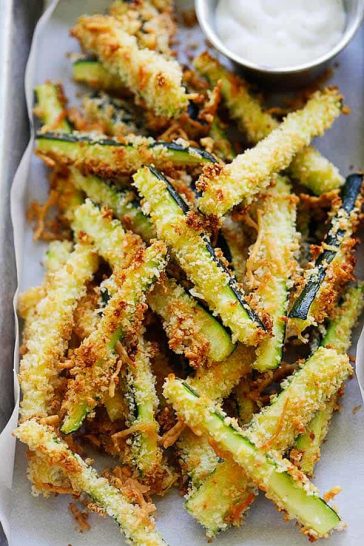 Easy Parmesan Zucchini Fries - Rasa Malaysia