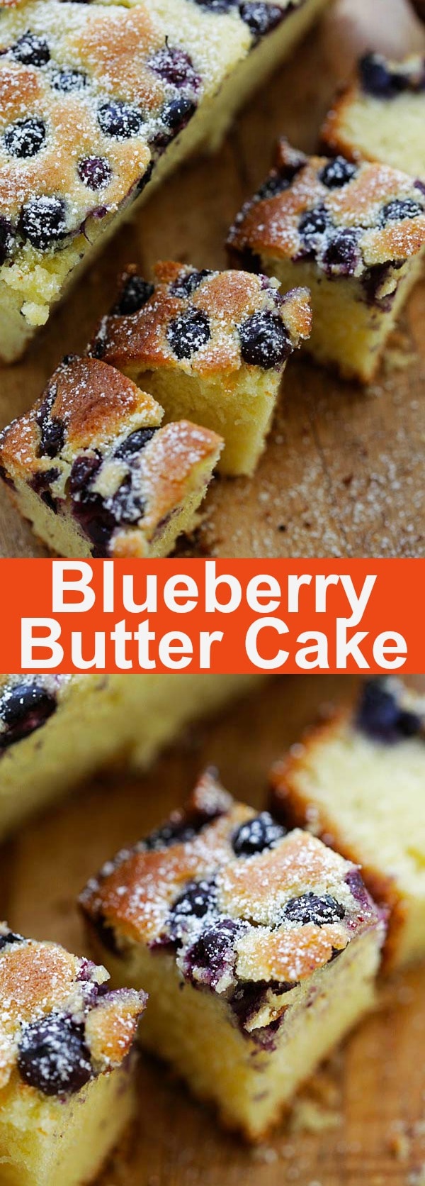 Blueberry Butter Cake - the best butter cake ever, topped with fresh blueberries. This  cake is dense, sweet and buttery | rasamalaysia.com