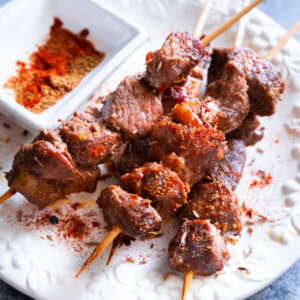 Cumin lamb skewers recipe.