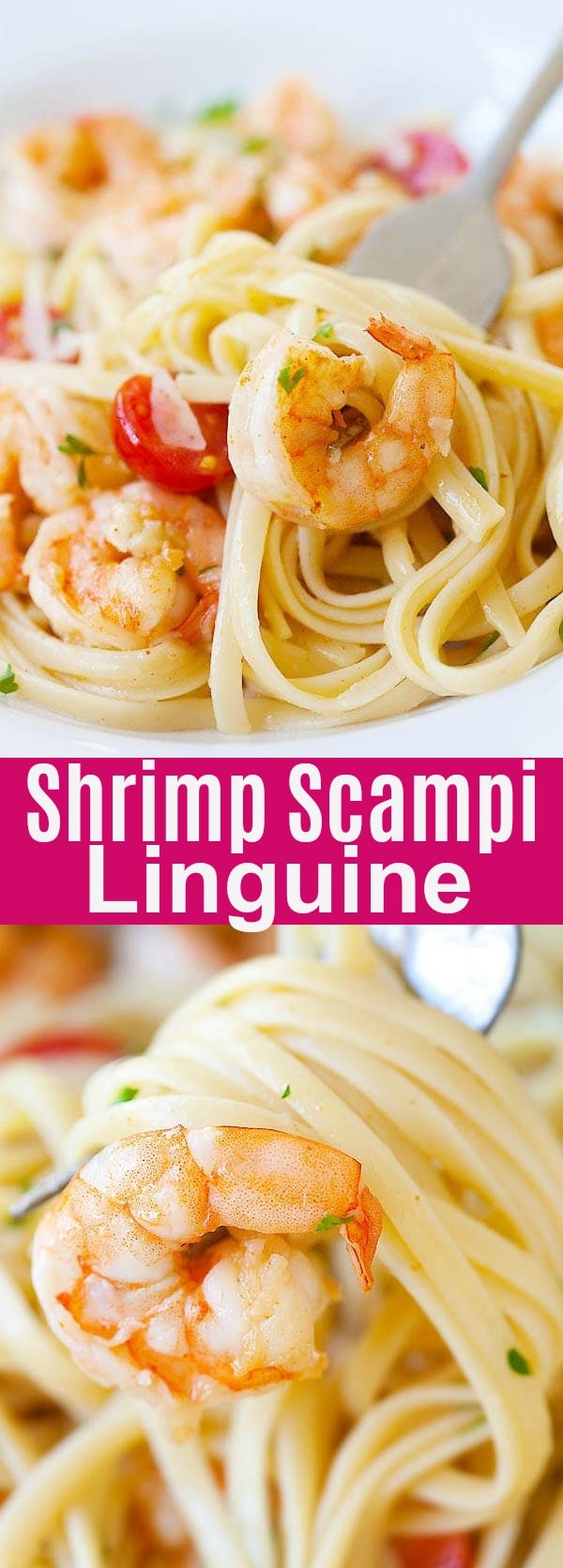 Garlicky buttery shrimp scampi linguine. Quick & easy recipe that you can make in one pot for the family. Super yummy and you'll want it every day | rasamalaysia.com