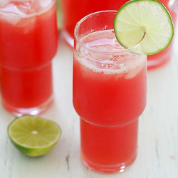 watermelon lime agua fresca
