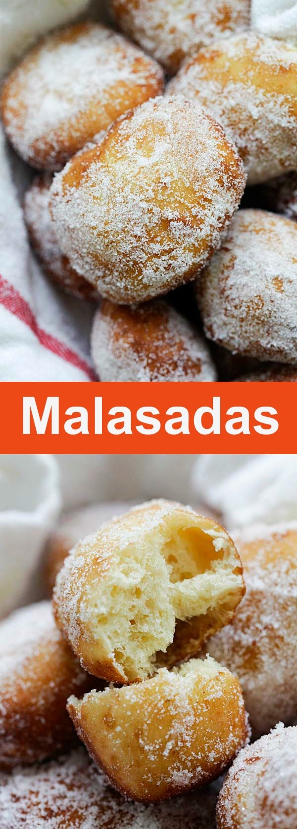 Malasadas - sweet, light and fluffy Portuguese donuts. The easiest malasadas recipe ever, fail-proof, delicious, just like Leonard's Bakery in Hawaii | rasamalaysia.com