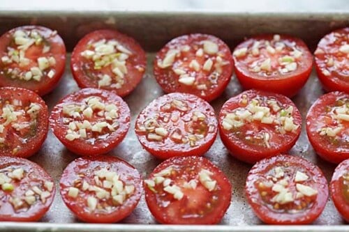 Garlic Parmesan Baked Tomatoes Rasa Malaysia