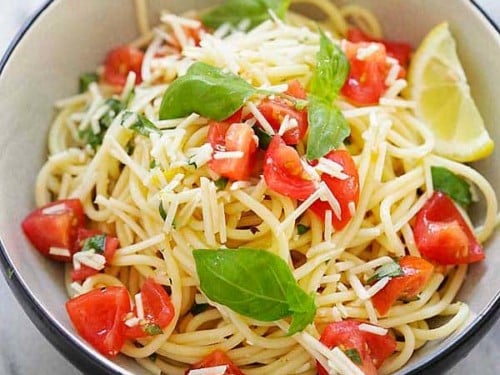 Lemon Basil Spaghetti