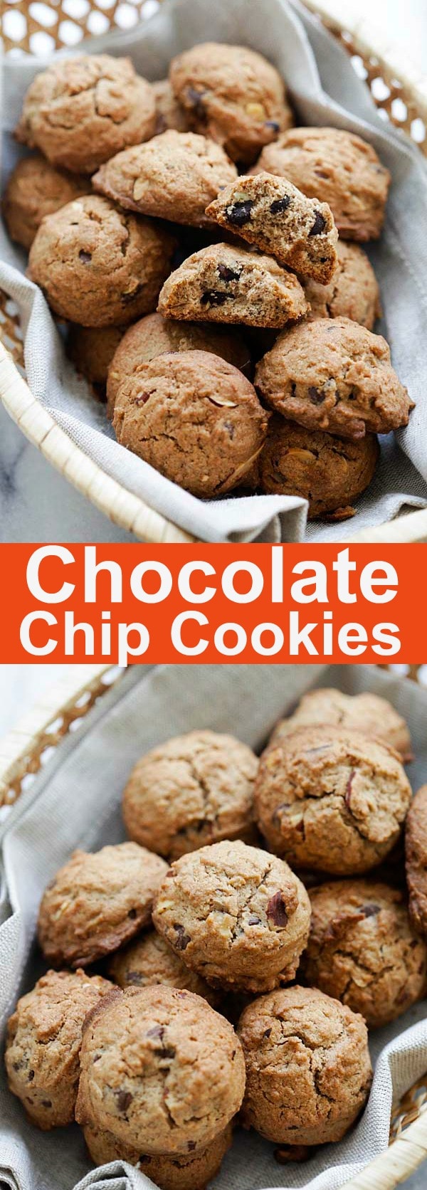 Easy chocolate chip cookies recipe that yields buttery chocolate chip cookies. Say hello to freshly baked chocolate chip cookies from your own oven. | rasamalaysia.com