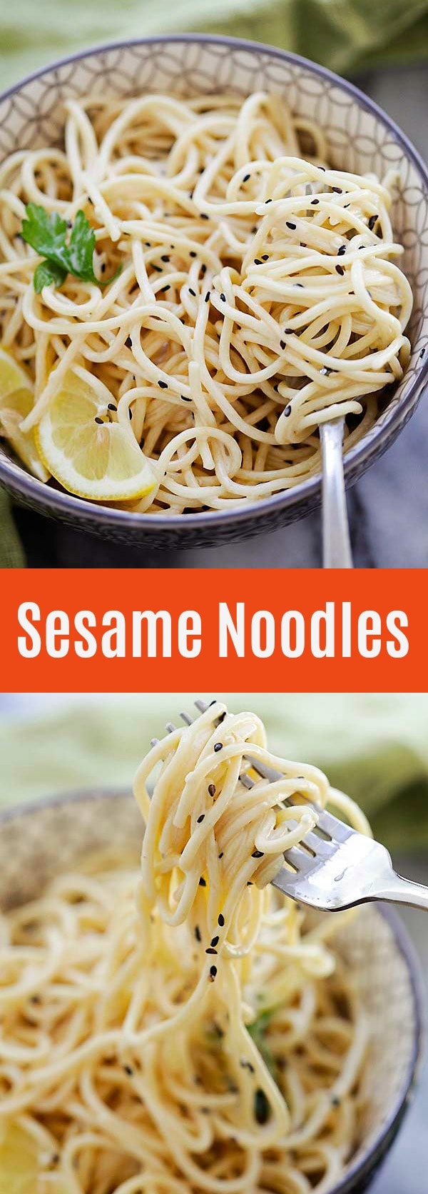 Delicious sesame noodles with a rich and creamy sesame sauce. This sesame noodle recipe is so easy you can make it for the entire family in 15 minutes with easy-to-get ingredients | rasamalaysia.com