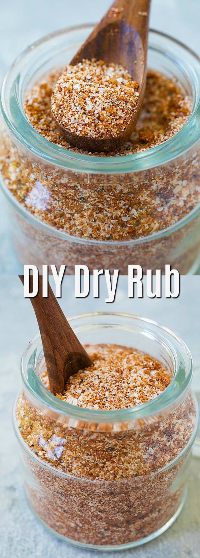 Homemade Dry Rub - the BEST dry rub recipe you'll find online. Rub on chicken, ribs, steak, beef, pork and more for the most amazing BBQ flavors. 