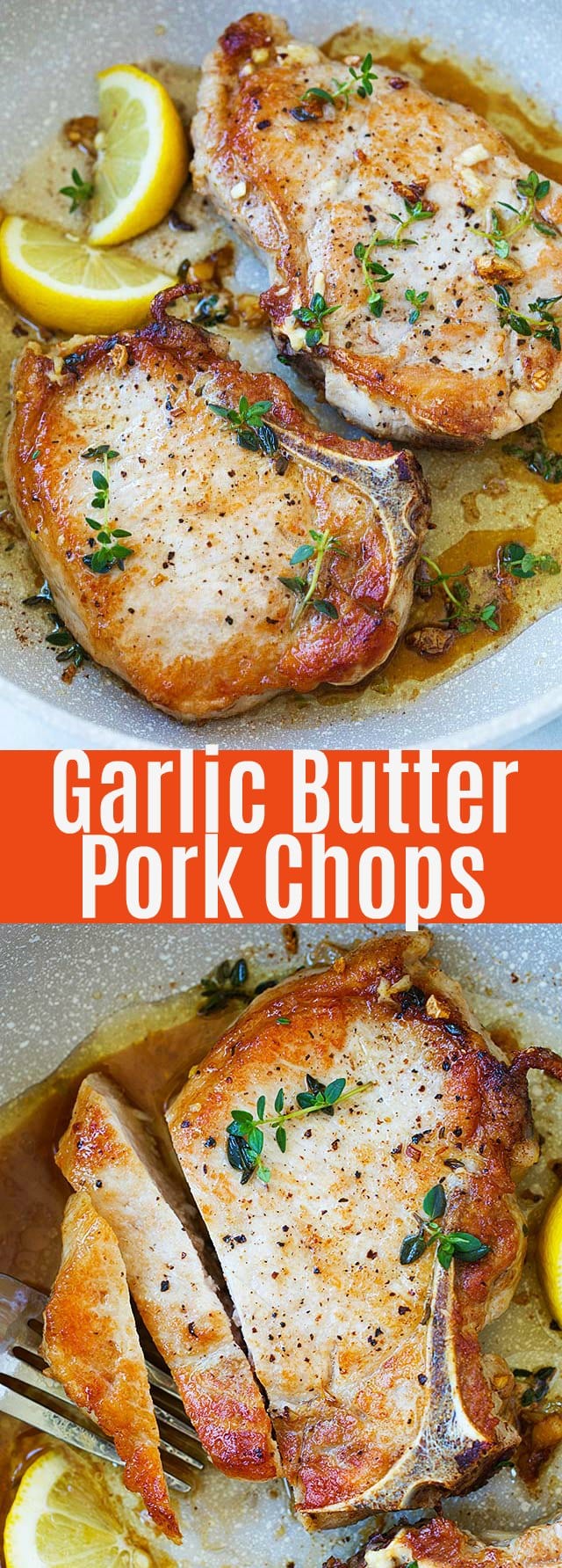 garlic butter pork chops