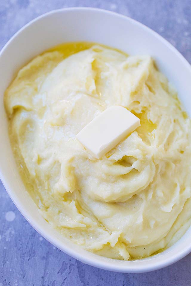 Best mashed potatoes topped off with a piece of butter.