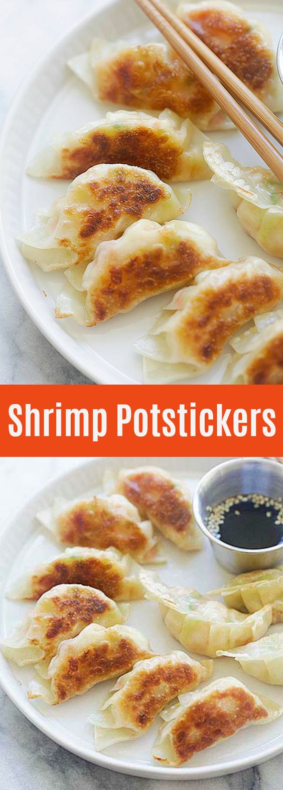 Shrimp Potstickers - delicious potstickers filled with juicy shrimp. This potstickers recipe is so easy with step-by-step picture guide. Learn how to make homemade potstickers today!