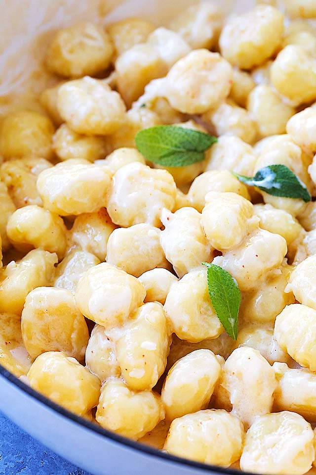 Rana brand skillet Gnocchi.