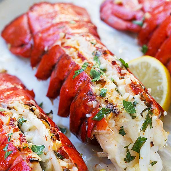 Garlic Butter Lobster Tails Broiled In 8 Minutes Rasa Malaysia