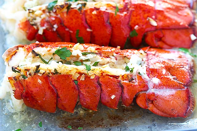 Garlic Butter Lobster Tails (Broiled in 8 Minutes!!) - Rasa Malaysia