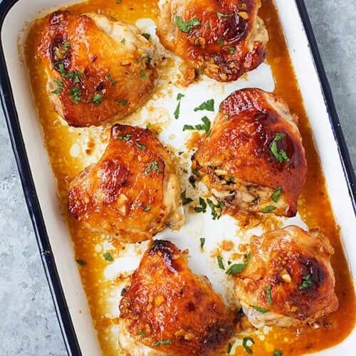 Honey garlic clearance baked chicken thighs